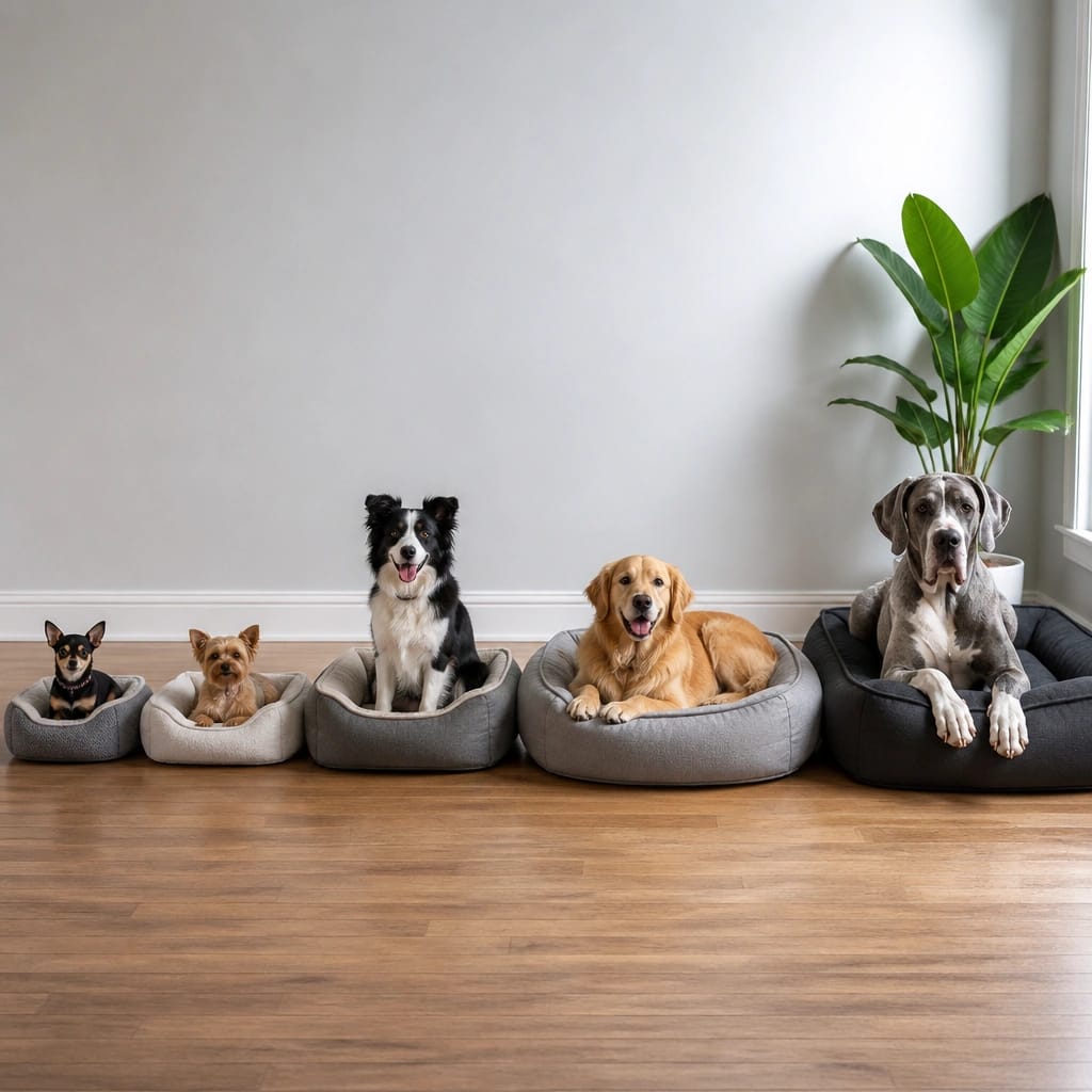 Dog Bed Size Chart by Weight Small to Giant
