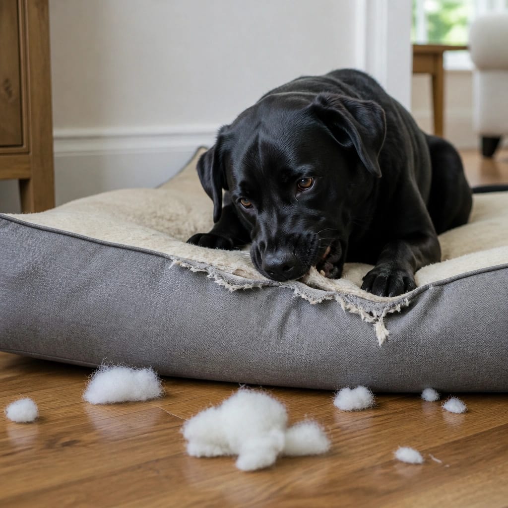 How to Stop a Dog from Destroying Their Bed