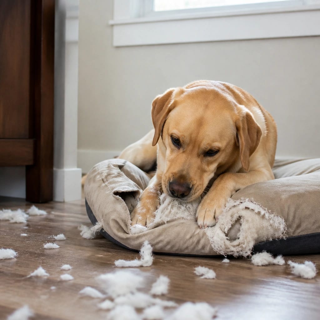 Why Dogs Destroy Their Beds: Behavior vs. Medical Causes