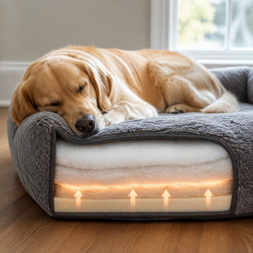 How Plush Dog Beds Trap and Hold Heat