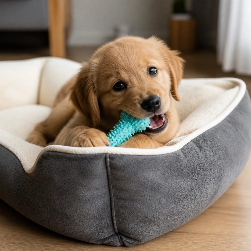 How to Choose a Puppy Bed for a Teething Dog