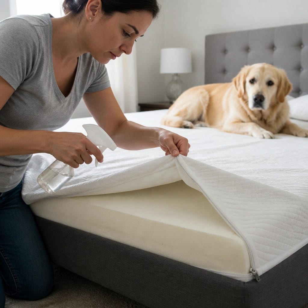How to Get Dog Urine Smell Out of a Memory Foam Bed