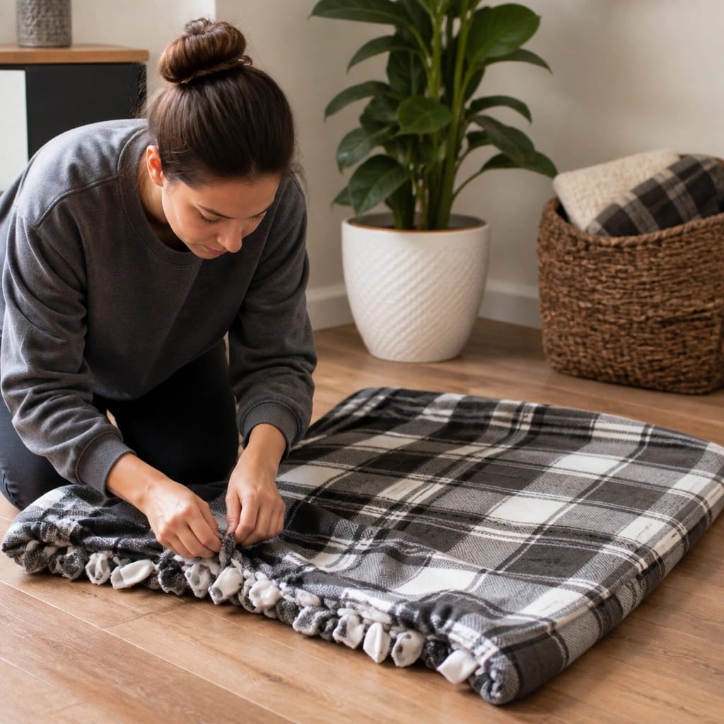 How to Make a Dog Bed From an Old Blanket