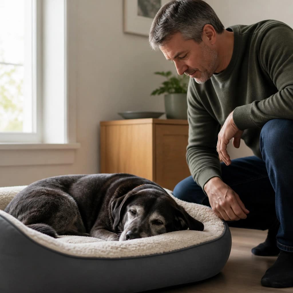How to Monitor Whether an Older Dog Is Comfortable in Their Bed
