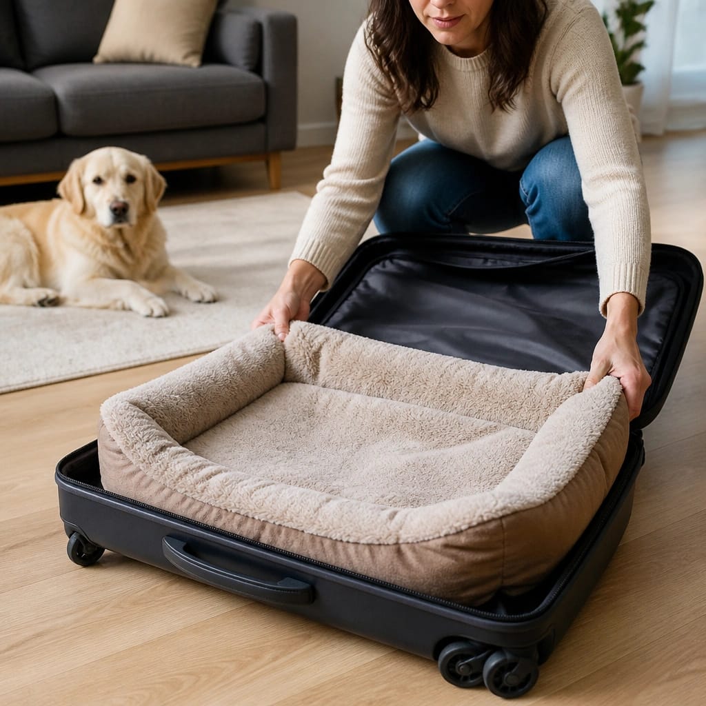 How to Pack a Dog Bed for Air Travel