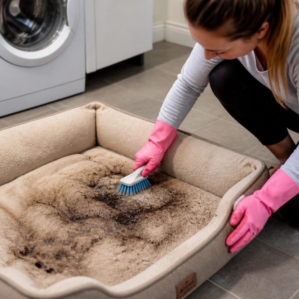 How to Remove Mud From a Dog Bed