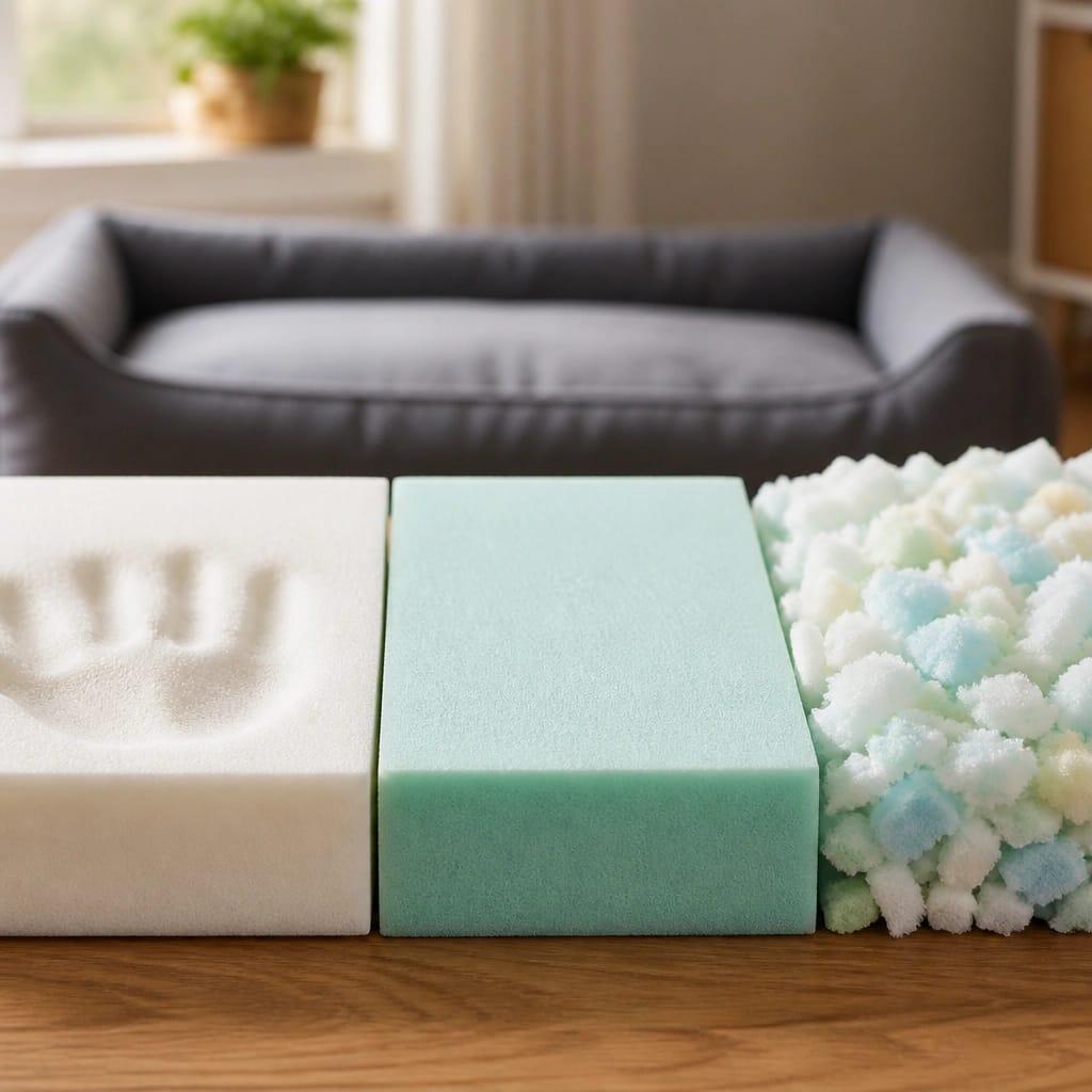 Memory Foam vs. High-Resilience Foam vs. Shredded Foam