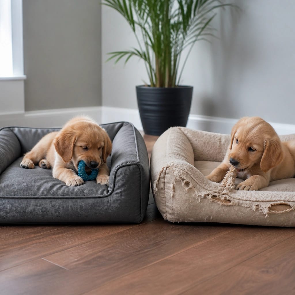Side-by-Side Comparison: Chew-Resistant Beds vs. Standard Puppy Beds