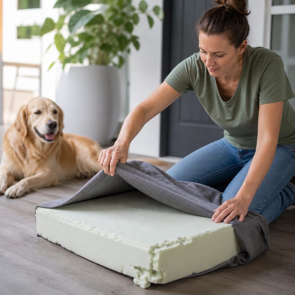 Step-by-Step: Preparing Your Dog Bed Foam for Recycling