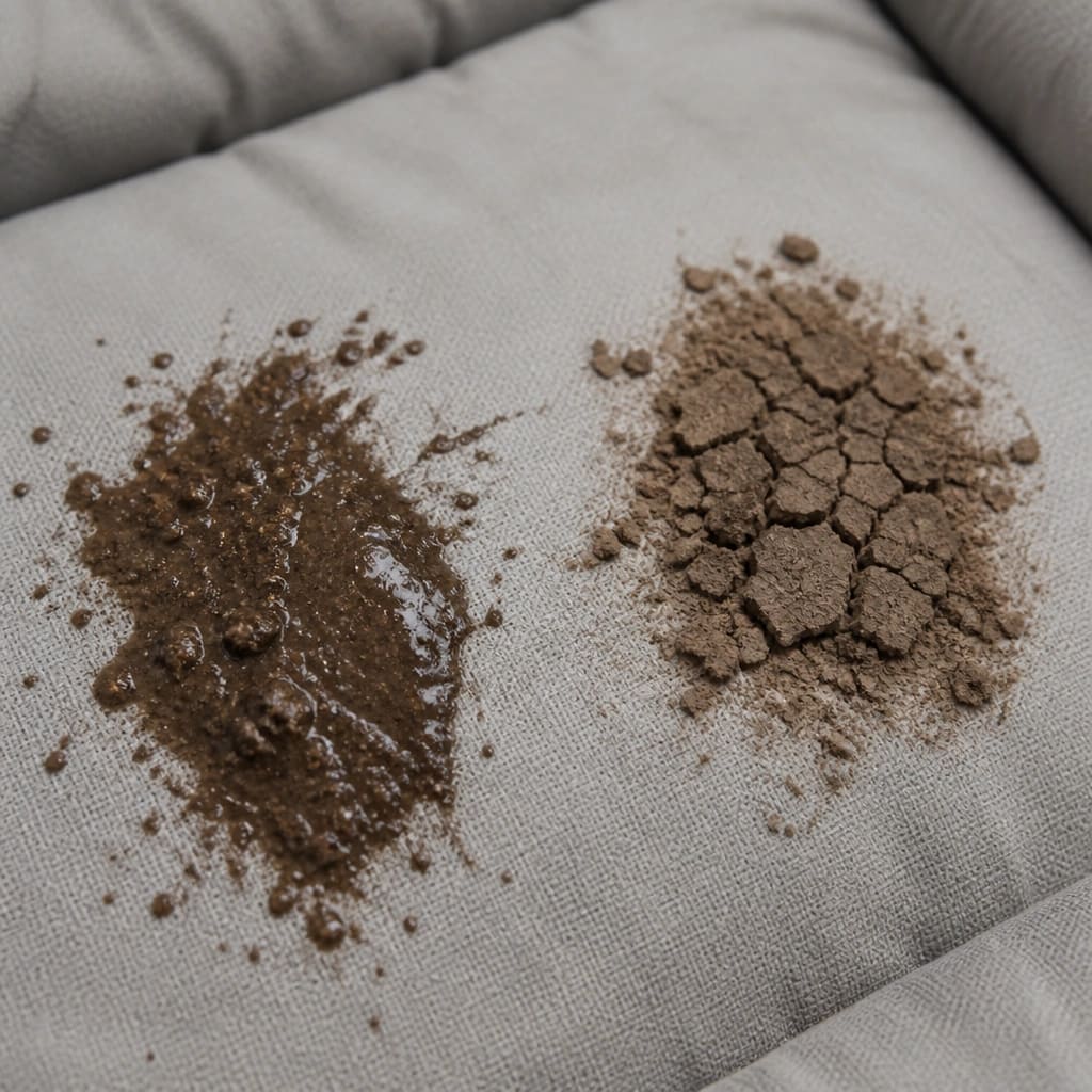 Wet Mud vs. Dried Mud
