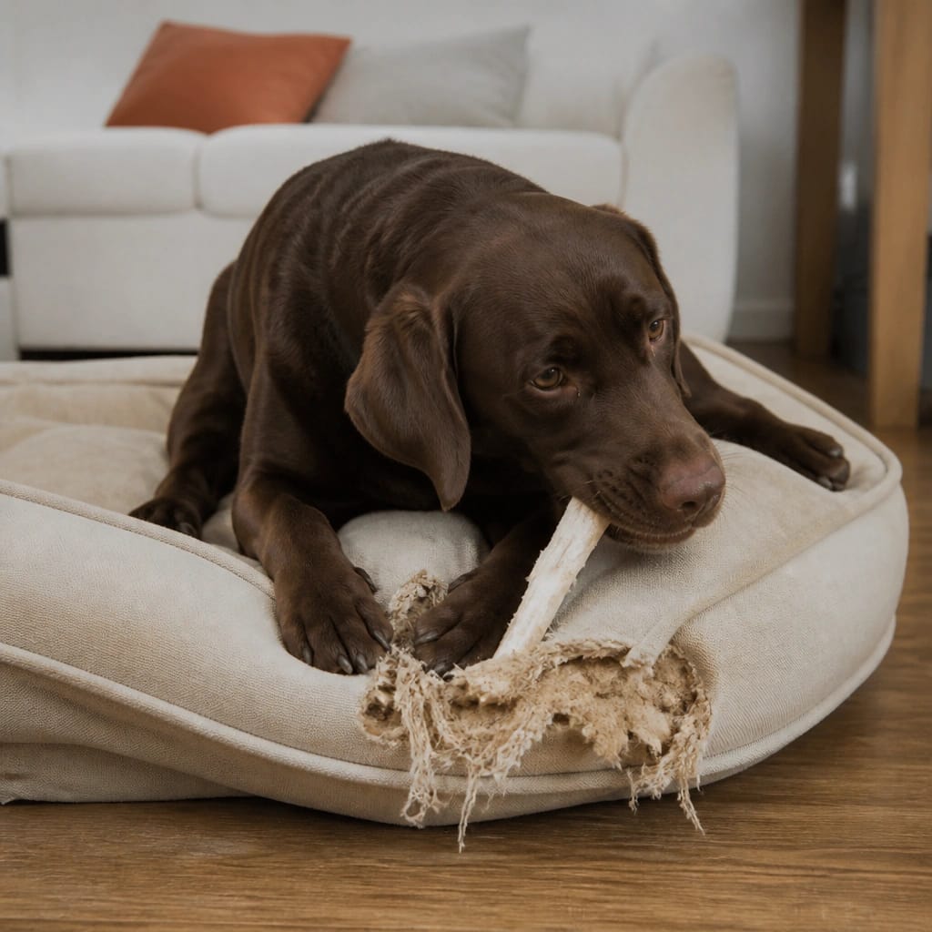 What's Really Happening When Dogs Chew, Scratch, and Dig on Their Beds